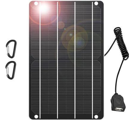 لوحة شحن شمسي محمولة من السيليكون أحادي البلورات USB الطوارئ 5V