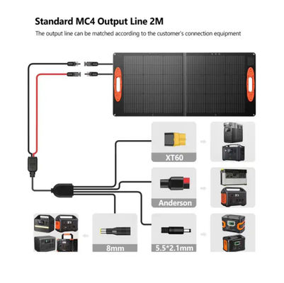 OEM 100w طاولة الطاقة الشمسية قابلة للطي مولد كهربائي IP68