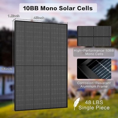 400W PV لوحات شمسية أحادية البلورات ثنائية الوجه مجموعة 10BB