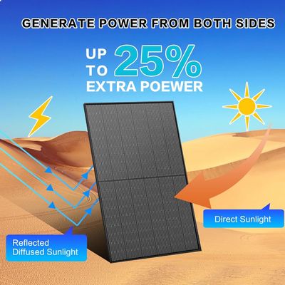 400W PV لوحات شمسية أحادية البلورات ثنائية الوجه مجموعة 10BB