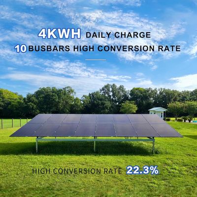 400W PV لوحات شمسية أحادية البلورات ثنائية الوجه مجموعة 10BB
