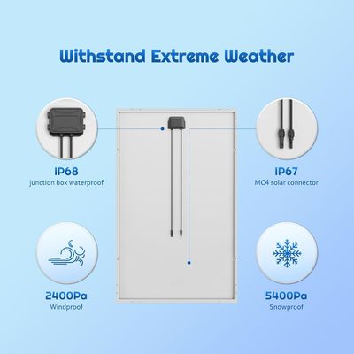 خلايا الطاقة الشمسية الصلبة من الطاقة الشمسية أحادية البلورية 12V 180W Compact