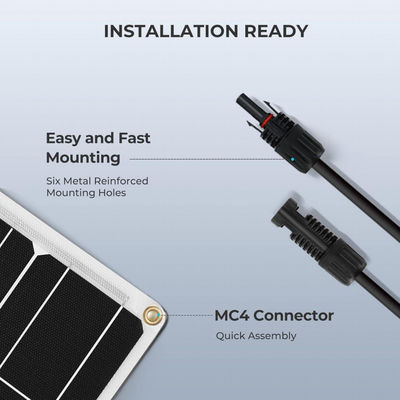 مركبات المتنقلات البحرية رقيقة 100w خلية لوحة شمسية مرنة IP68 مقاومة للماء ODM