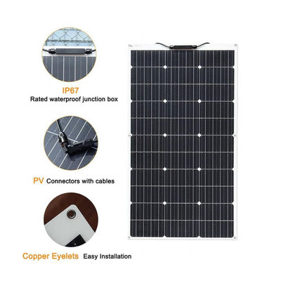 200W ETFE لوحة شمسية مرنة للطاقة الشمسية PV PERC أحادية البلورات FTET200