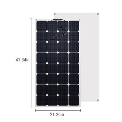 وحدات الألواح الشمسية أحادية البلورية نصف مرنة 100W 12 فولت OEM