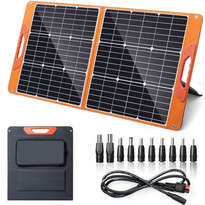 حزمة نظام الطاقة الشمسية قابلة للطي 100W RV Off Grid للتخييم والتجول