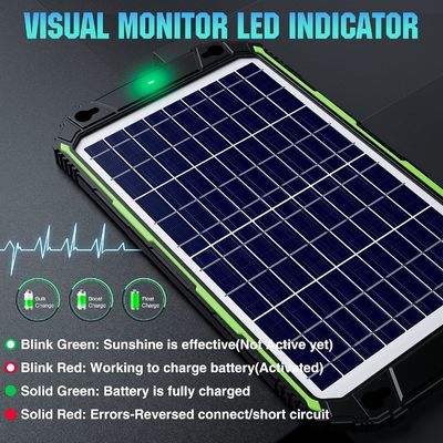 10W 12V مضاد للماء شاحن بطارية شمسية صيانة لسيارة قارب بحرية RV