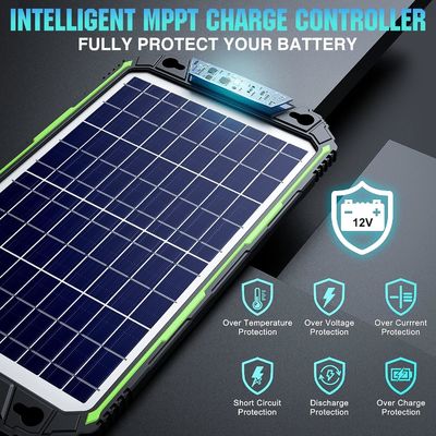 10W 12V مضاد للماء شاحن بطارية شمسية صيانة لسيارة قارب بحرية RV