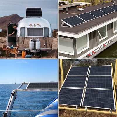 100W 12V 9BB الطاقة الكهروضوئية شرفة ألواح شمسية للمشروعات المتنقلة القارب البحري