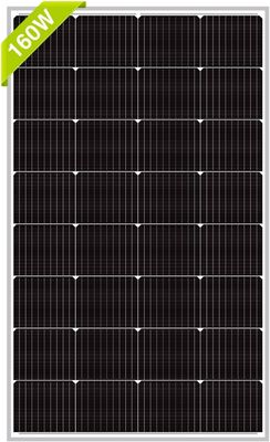 160W خارج الشبكة وحدات الخلايا الكهروضوئية أحادية البلورية وحدات الطاقة الشمسية أحادية البولي 12 فولت