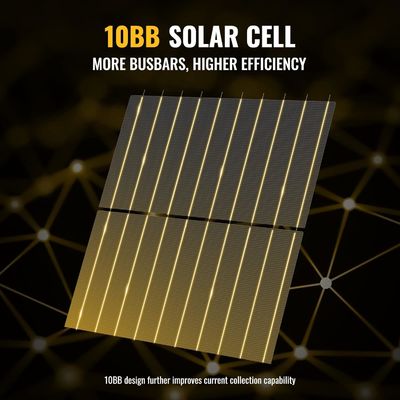 400W 10BB ألواح شمسية صلبة خفيفة الوزن وحدات شمسية واحدة OEM