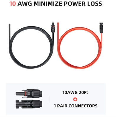 10AWG كابلات تمديد الطاقة الشمسية