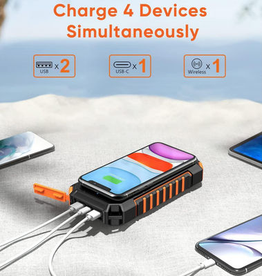 شاحن شمسي محمول يعمل بالطاقة 26800mAh لجهاز Galaxy Phone Tablet