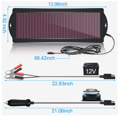 شاحن شمسي محمول بنك الطاقة 1.8W 12V الشحن الشمسي المقاوم للماء