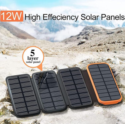 OEM 12 فولت لوح شمسي محمول شاحن بنك الطاقة الشمسية 27000mah