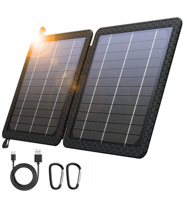 بنك شاحن شمسي محمول 10W للخييم 5V 2A مقاوم للماء IPX4