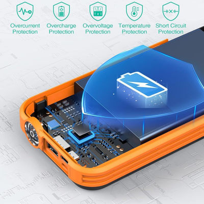 بطاقة الشحن الشمسي المحمول اللاسلكي مع راديو FM 20000mAh
