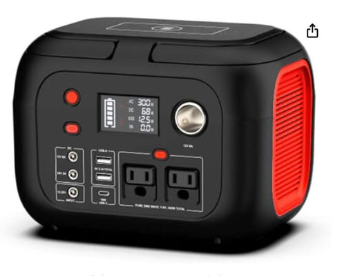 228Wh بطارية الليثيوم الشمسية محطة الطاقة المحمولة 300W مع ضوء LED