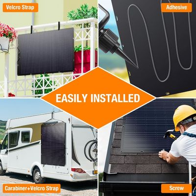 120W 21.7V ألواح الخلايا الشمسية المرنة قابلة للتلاعب للمشروعات المتنقلة العربة القوارب المقطورة الأسطح