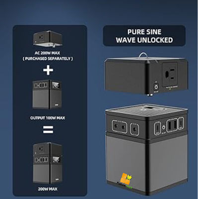FTB200 AC 200W-14002 بطارية ليثيوم أيون الشمسية لنظام الطاقة الشمسية