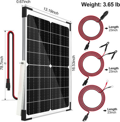 25W بطارية شمسية شاحن محفز 12V للسيارة الدراجة النارية
