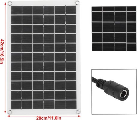 لوح شمسي خفيف الوزن محمول خلية أحادية البلورات 100W 12/24V مخرج USB
