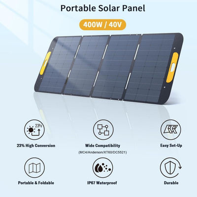 مجموعة بطانية شمسية محمولة عالية الكفاءة 400w للخييم RV