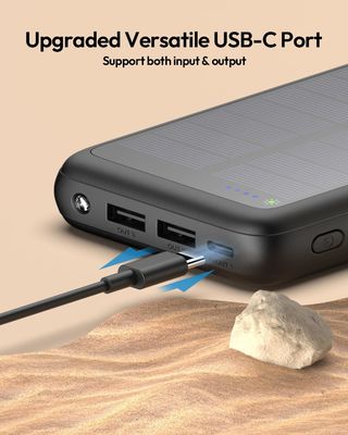 USB C شاحن شمسي محمول 27000mAh للهاتف الخلوي والكاميرا اللوحية ODM