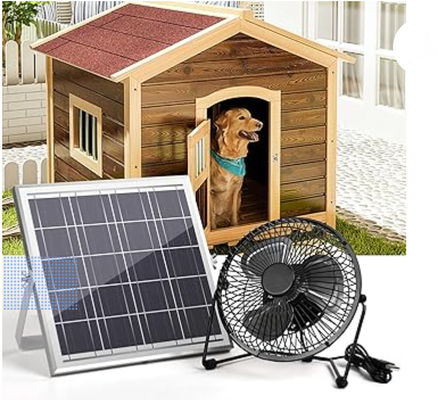 FTB10 المروحة الصادرة من الألواح الشمسية 6 بوصة المروحة التي تعمل بالطاقة الشمسية التدفق الهوائي العالي 2000RPM 36dB