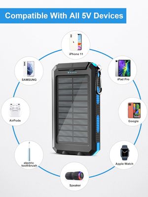 38800mAh طاقة شمسية بنك طاقة USB مقاوم للماء للتخييم في الهواء الطلق