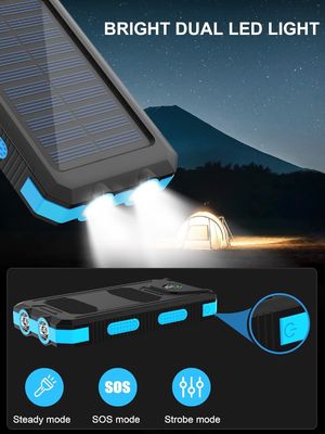 38800mAh طاقة شمسية بنك طاقة USB مقاوم للماء للتخييم في الهواء الطلق