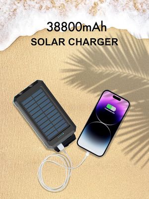 38800mAh طاقة شمسية بنك طاقة USB مقاوم للماء للتخييم في الهواء الطلق